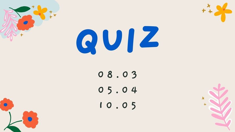 Tegning der det står quiz